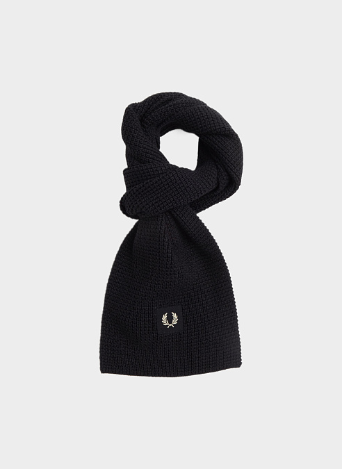 Шарф ‘Waffle Knit Ribbed Scarf’ Black