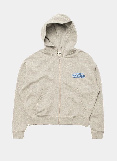 Худи  на молнии Cum-munity Values Zip Hoodie Melange Grey
