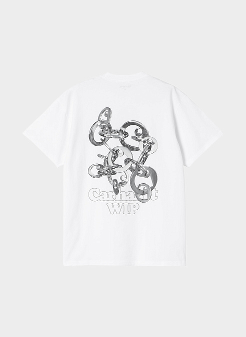Футболка ‘S/S Linked Charms T-Shirt’ White / Silver