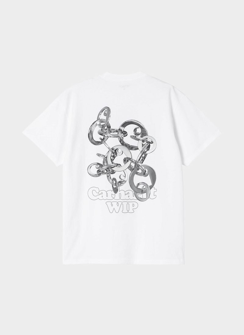 Футболка ‘S/S Linked Charms T-Shirt’ White / Silver