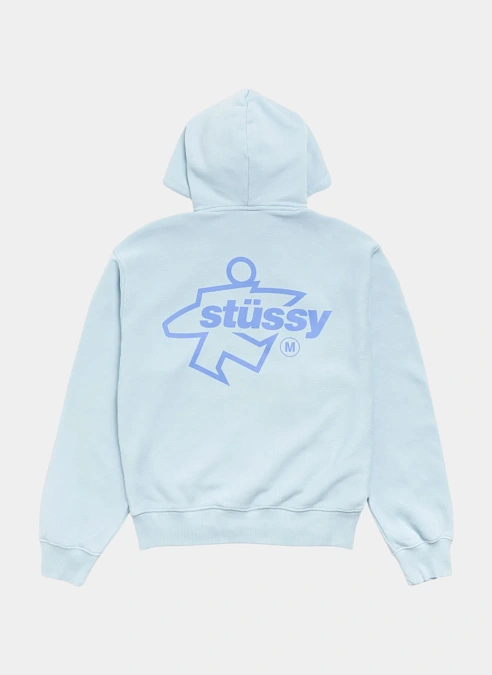 Худи на молнии Surf Size Gar. Dyed Zip Hood Sky Blue