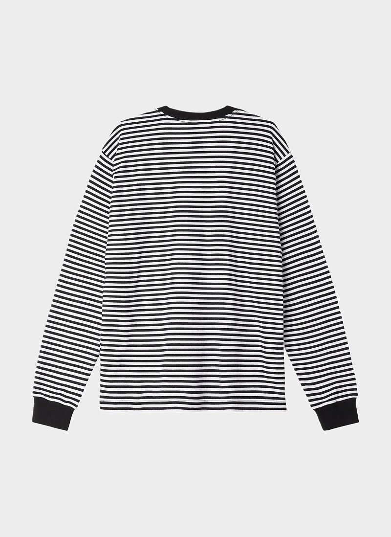 Лонгслив ‘ESTABLISHED WORKS EYES LS STRIP T-SHIRT’ Black Multi