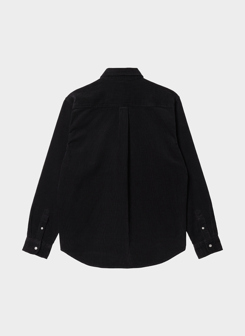 Рубашка ‘L/S Madison Fine Cord Shirt’ Black / White