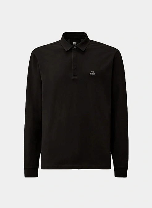 Поло Stretch Piquet Ribbed Collar Polo Black