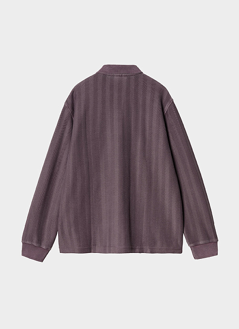 Рубашка регби ‘L/S Morrison Rugby Shirt’ HUCKLEBERRY (PIGMENT GARMENT DYED)