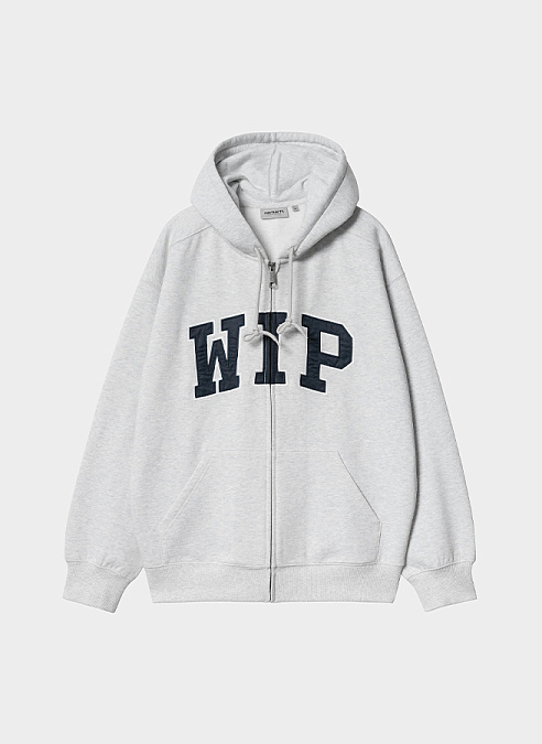 Худи на молнии ‘Hooded WIP Sweat Jacket’ ASH HEATHER (STONE WASHED)