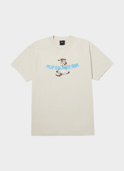 Футболка HUF x BRONZE56K ‘HANG IN THERE S/S TEE’ Natural