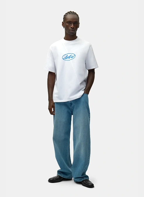 Джинсы Circle Logo Pocket Pants Blue