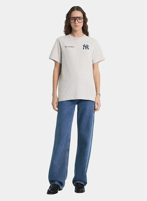 Футболка Yankees Curve T-Shirt Heather Gray