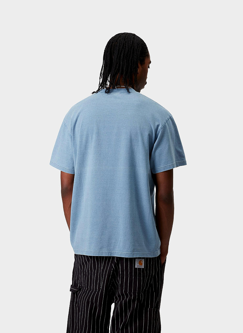 Футболка ‘S/S Ingo Pocket T-Shirt’ LIGHT BLUE (GARMENT DYED)