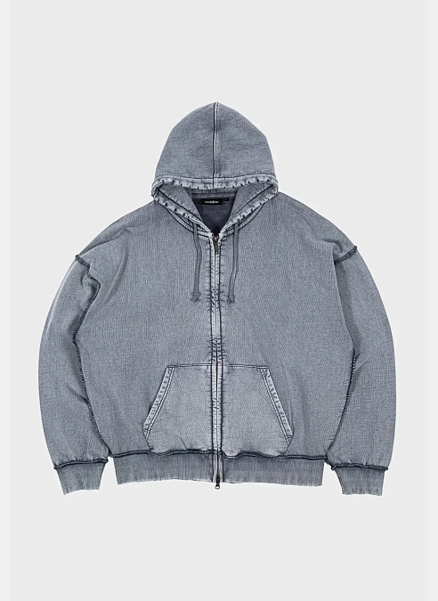 Худи на молнии Kingdom Curve Faded Zip Hoodie Faded Navy