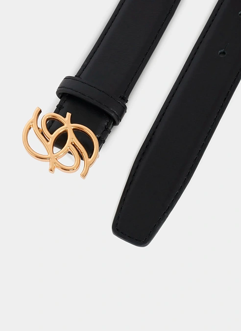 Ремень кожаный La Ceinture Monogramme Black