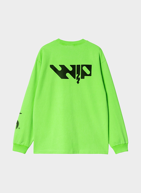 Лонгслив ‘L/S Industry T-Shirt’ LUMO GREEN / BLACK (GARMENT DYED)