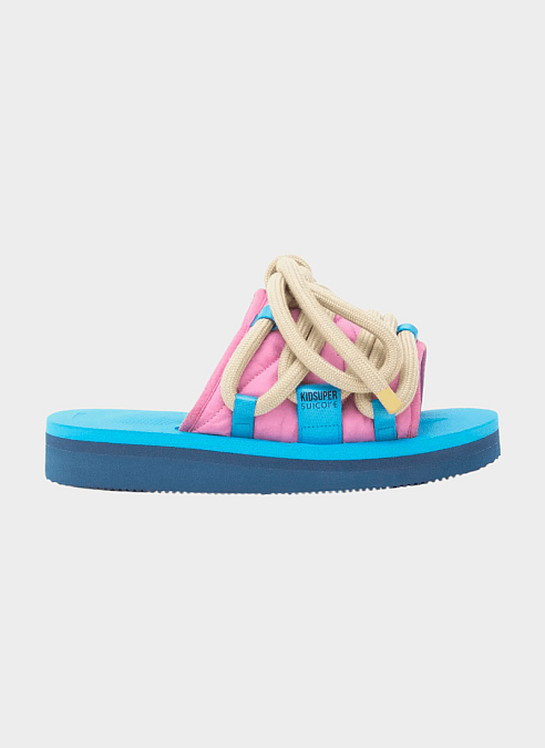 Тапки KidSuper x Suicoke ‘MOTO’ Pink / Blue