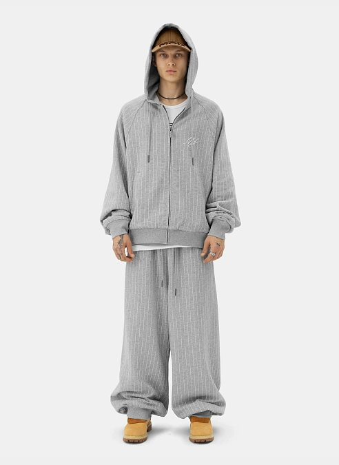 Худи на молнии Striped Hoodie Melange