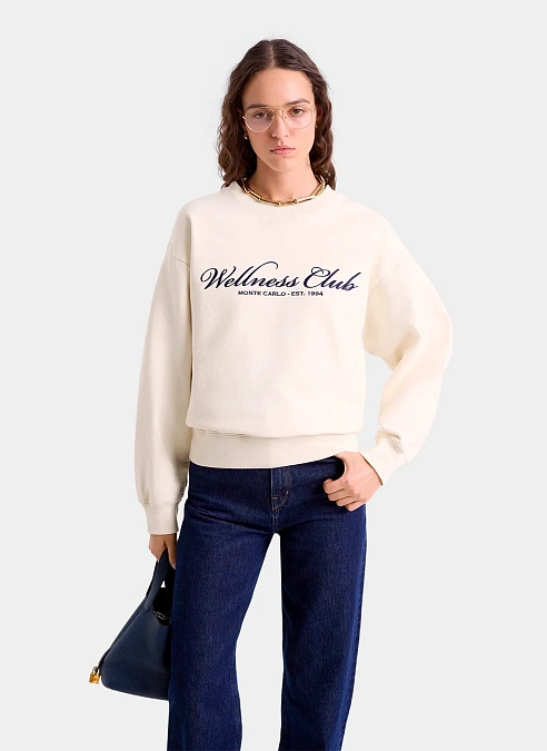 Свитшот Wellness Club MC Emboirdered Crewneck Cream