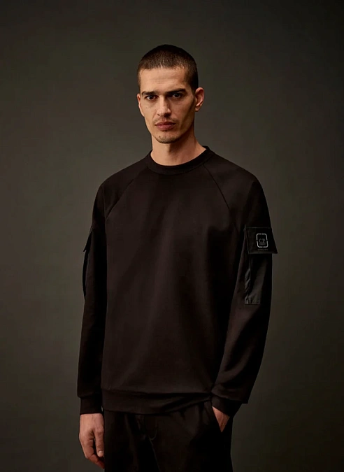 Свитшот Metropolis Series Stretch Fleece Mixed Crewneck Sweatshirt Black