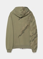 Худи на молнии Sashiko Bonsai Hooded Sweat  Olive