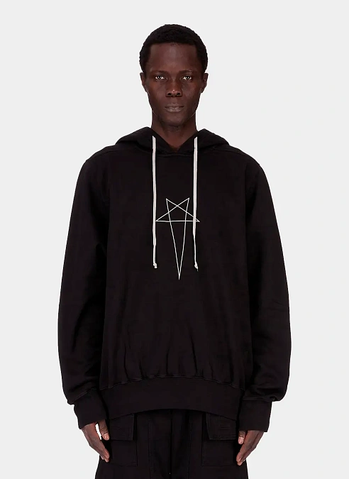 Худи Oversized Hoodie Black / Pearl