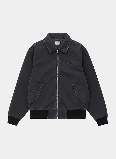 Бомбер Florien Bomber Black Faded Wash