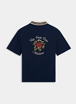 Рубашка Chemise Piquée Slogan Rose Navy