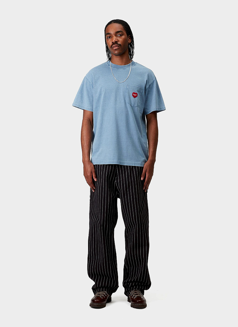 Футболка ‘S/S Ingo Pocket T-Shirt’ LIGHT BLUE (GARMENT DYED)