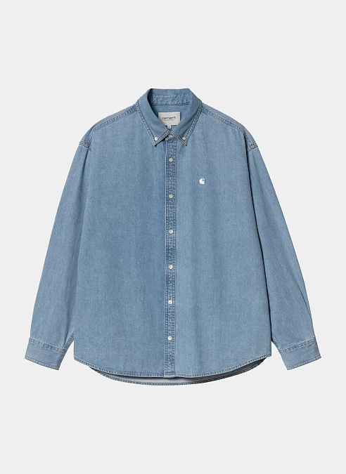 Рубашка L/S Lucas Shirt Blue (Bleached)