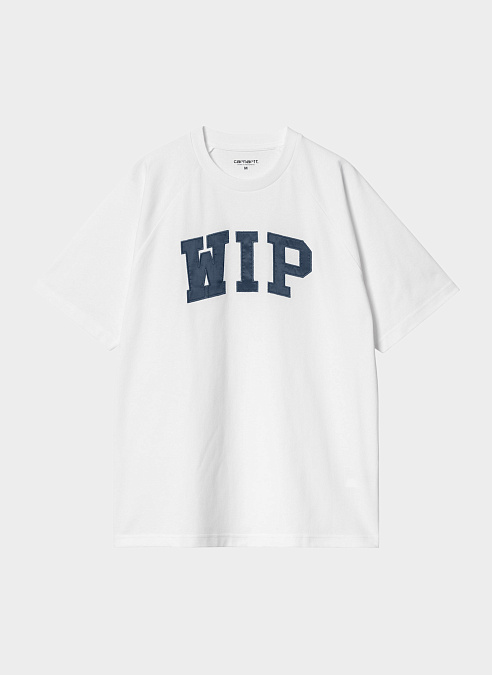 Футболка ‘S/S WIP T-Shirt’ WHITE / DUSKY BLUE