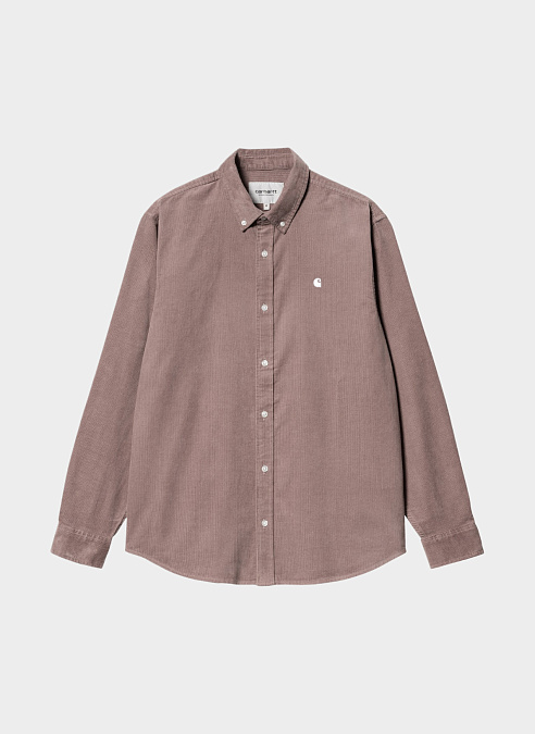 Рубашка ‘L/S Madison Fine Cord Shirt’ Lupinus / White