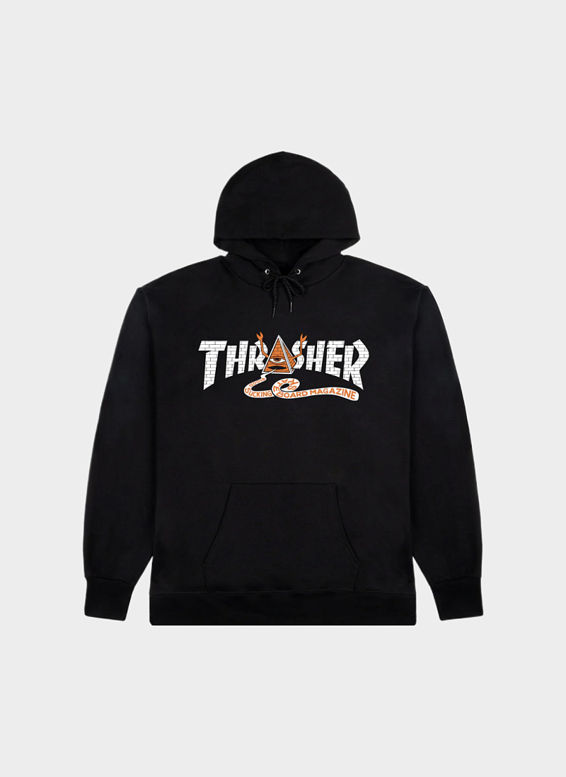 Худи  Thr X Toy Machine Pyramid Hood Black