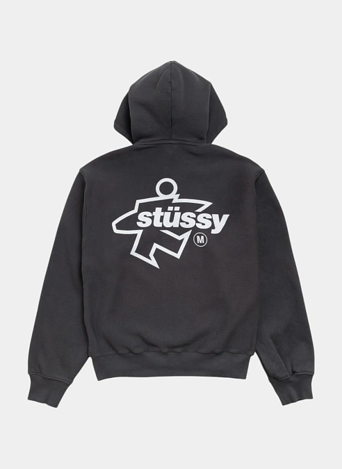 Худи на молнии Surf Size Gar. Dyed Zip Hood Faded Black