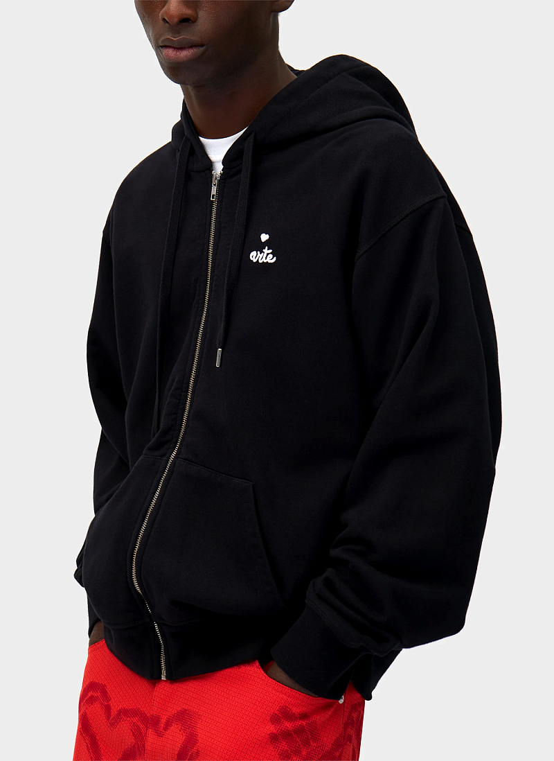Худи на молнии Heart Zip Hoodie Black