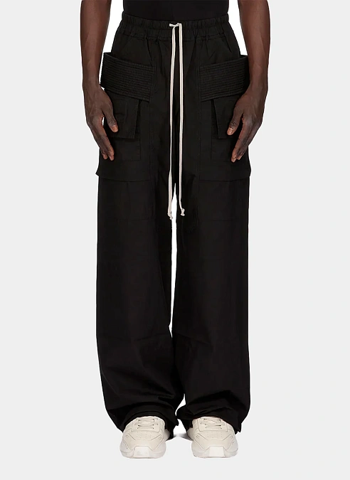 Брюки Creatch Wide Cargo Drawstring Pants Black