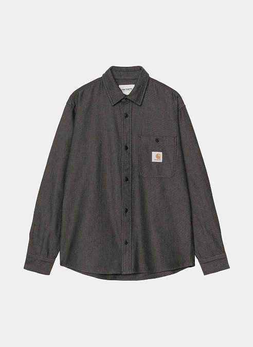 Рубашка L/S Edgar Shirt Black / Wax