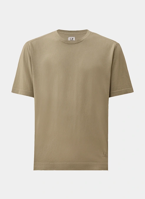 Футболка Knitwear Crew Neck In Cotton Crepe Gauze  White