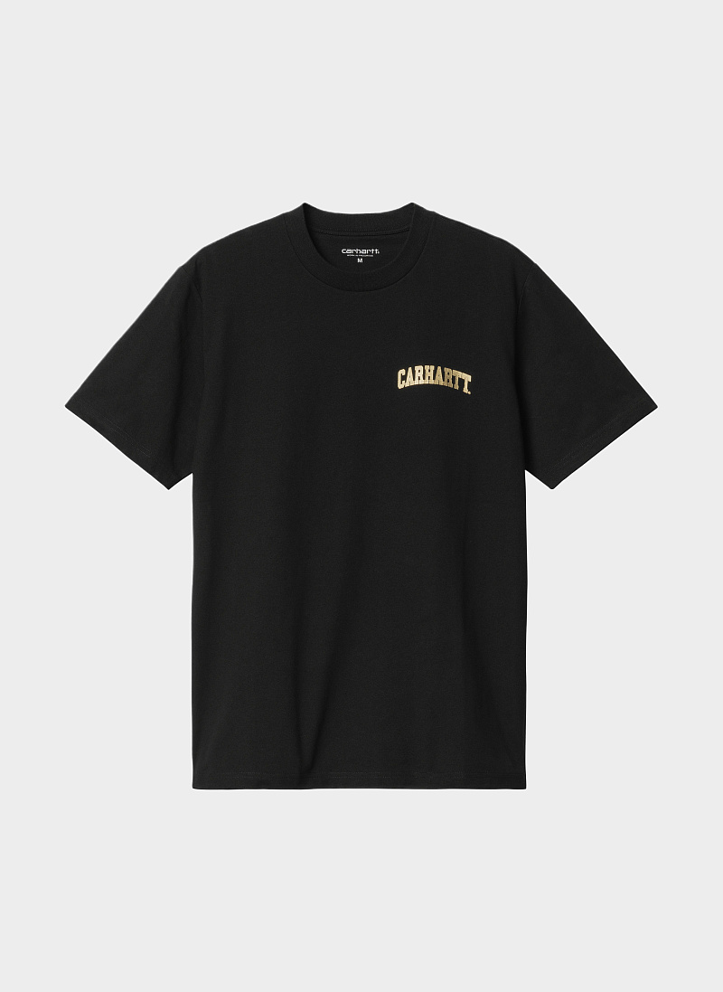 Футболка ‘S/S University Script T-Shirt’ Black / Gold