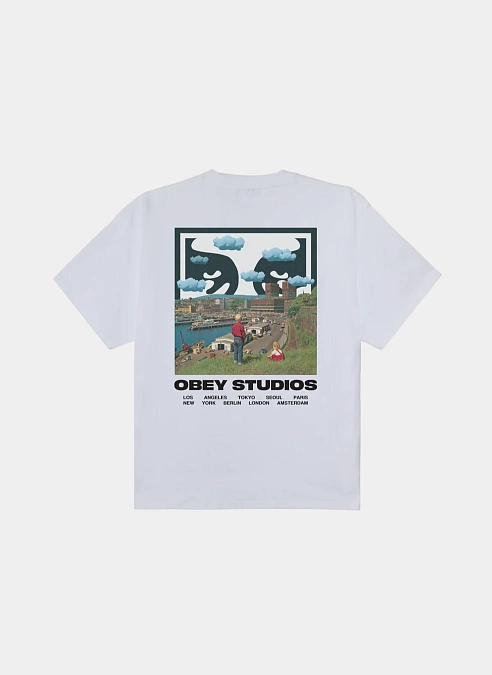 Футболка Obey Sky Face White