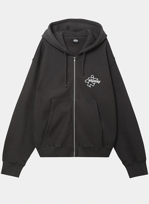 Худи на молнии Surf Size Gar. Dyed Zip Hood Faded Black