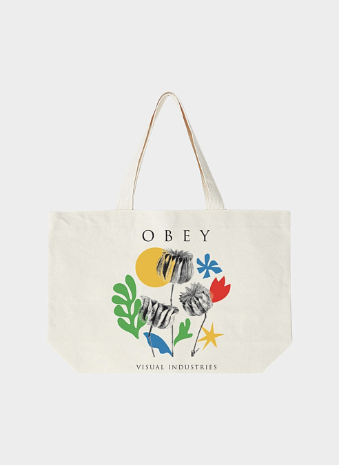 Сумка ‘OBEY FLOWERS PAPERS SCISSORS’ Cream