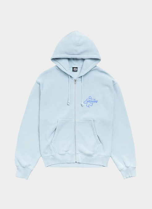 Худи на молнии Surf Size Gar. Dyed Zip Hood Sky Blue