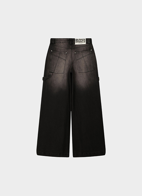 Джинсы SWEEPER WIDE LEG JEAN DIRTY CHARCOAL WASH