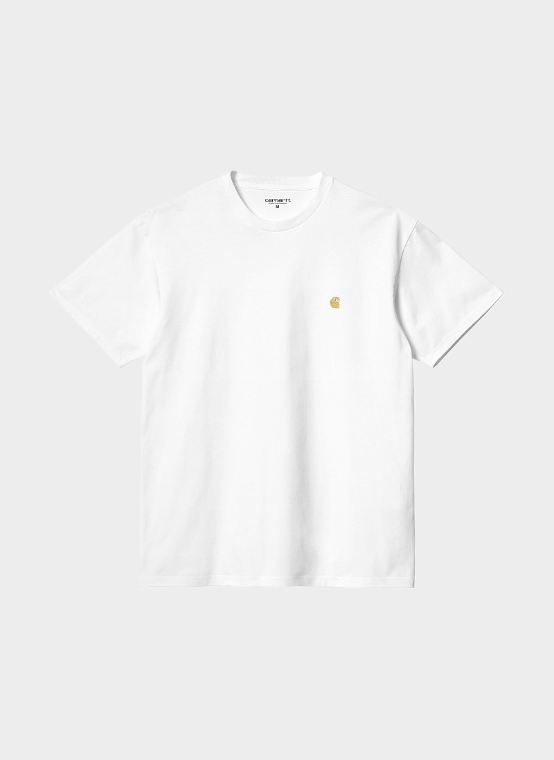 Футболка ‘S/S Chase T-Shirt’ WHITE / GOLD