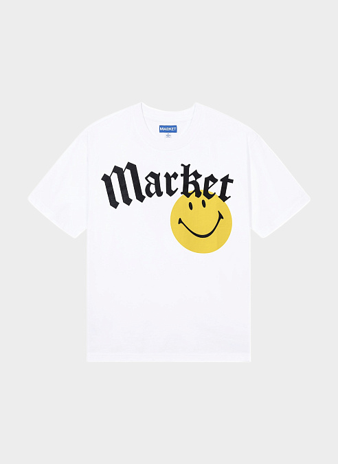 Футболка ‘Smiley Gothic T-Shirt’ Washed White