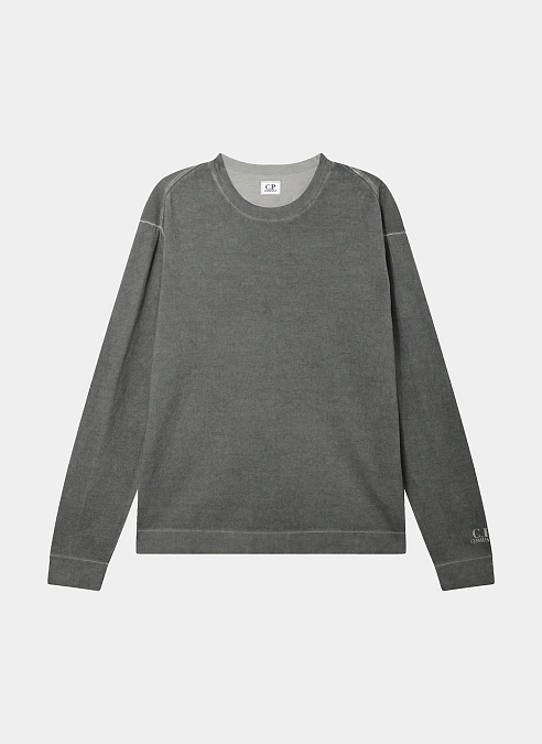 Свитшот Cotton Crepe Double Dyed Crewneck Sweater Gunmetal