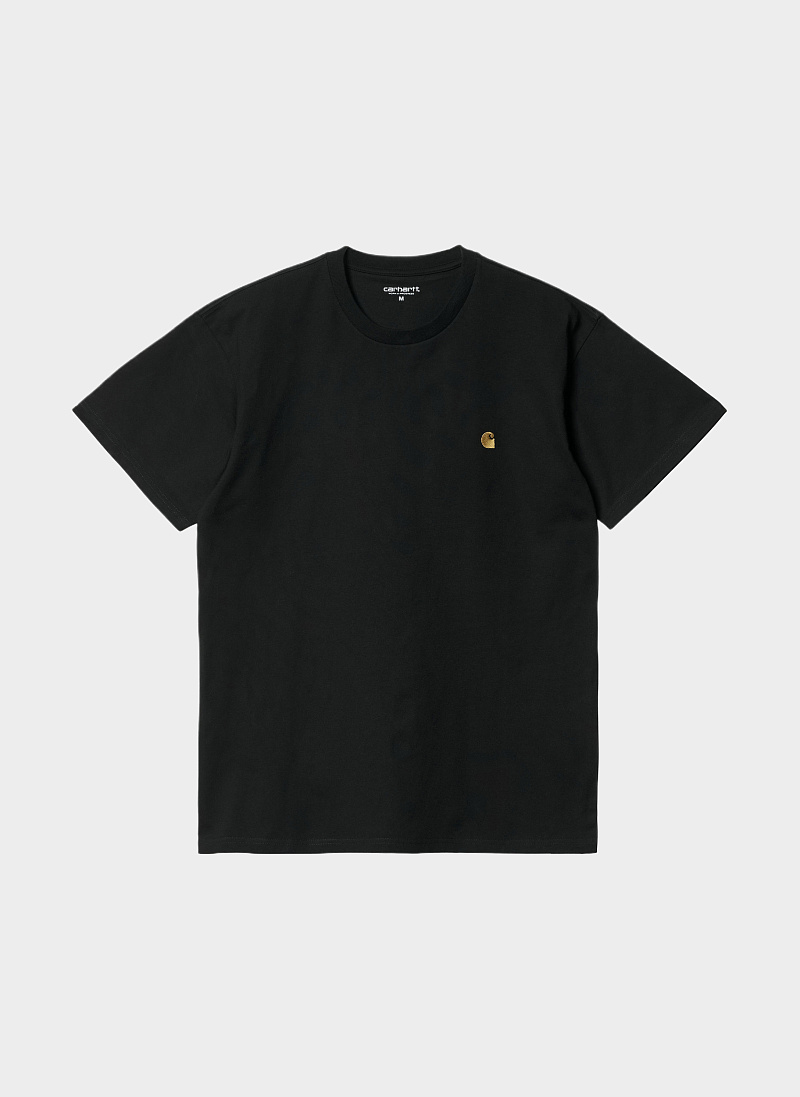 Футболка ‘S/S Chase T-Shirt’ BLACK / GOLD