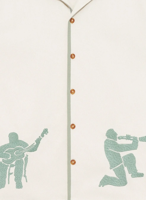 Рубашка Brodee Musiciens Off White