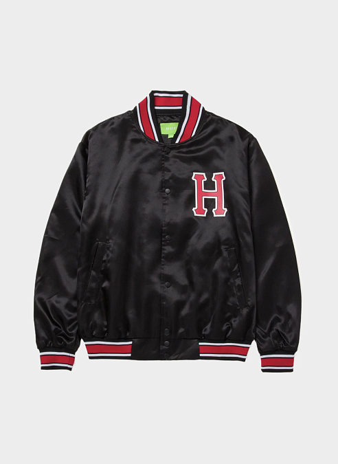 Куртка ‘Crackerjack Satin Baseball Jacket’ Black