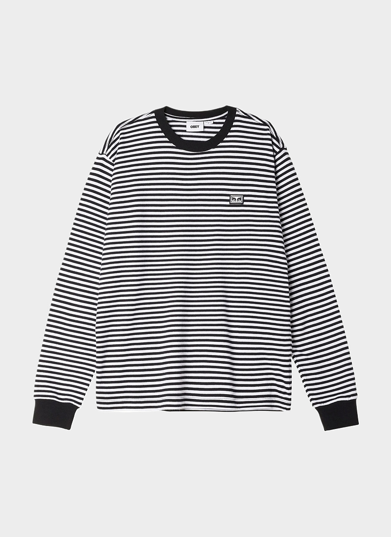 Лонгслив ‘ESTABLISHED WORKS EYES LS STRIP T-SHIRT’ Black Multi