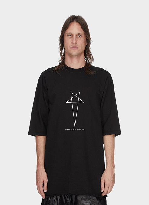 Футболка Temple Pentagram Jumbo Print SS T-Shirt  Black / Milk