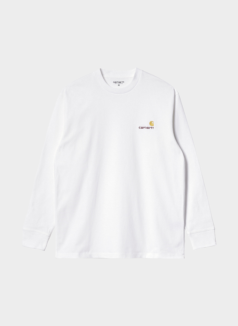 Лонгслив ‘L/S American Script T-Shirt’ White